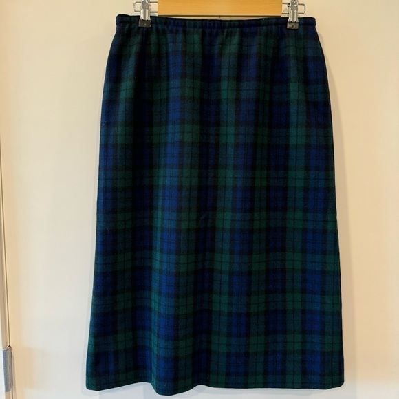 Pendleton Vintage Wool Plaid Pencil Skirt size 16 - Picture 2 of 15